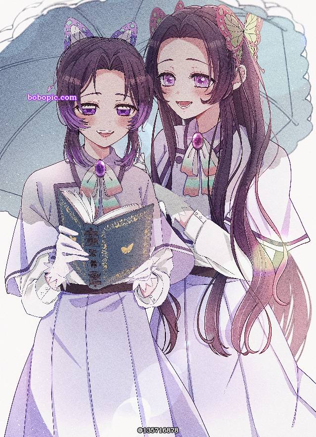 胡蝶姐妹, 蝴蝶香奈惠, 蝴蝶忍, 鬼灭之刃, Demon Slayer: Kimetsu no Yaiba 1000+ bookmarks