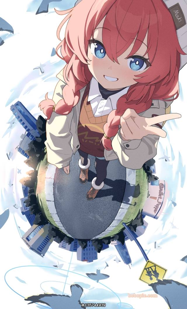 Maki Konuri, 碧蓝档案, Konuri Maki (Camp), 俯瞰, peace sign