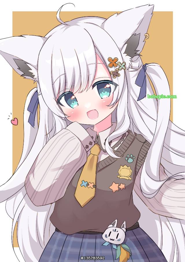 白上吹雪同人, Hololive, 白上吹雪, 虚拟主播, 萌袖, 兽耳