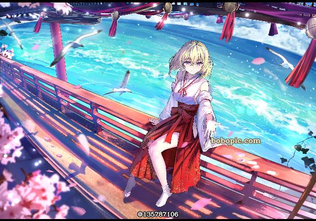 女孩子, young girl, Uika Misumi, miko