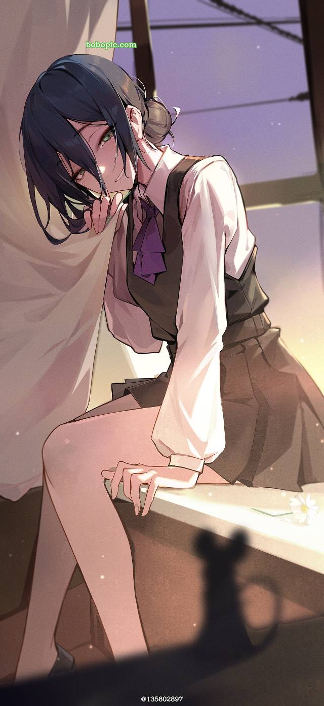 Chainsaw Man, Reze, 女孩子, 链锯人1000收藏, smile, green eyes
