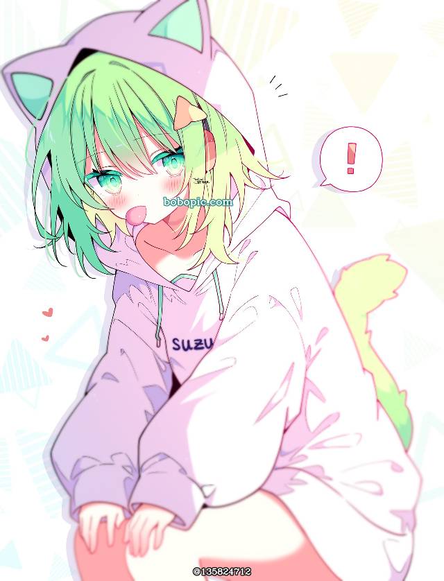 女孩子, 插画, young girl, 萝莉, cat ears