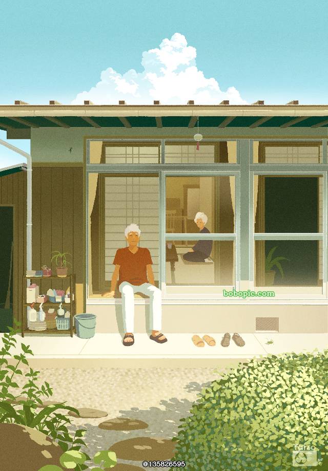 原创, 风景, background, country, house, 夏天, sky