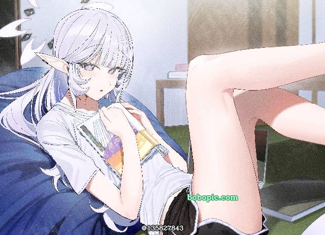 碧蓝档案, 明星日鞠, 精灵耳, casual clothes, loungewear, 腿线优美, Blue Archive 1000+ users