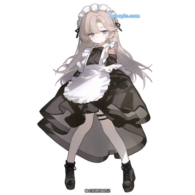 女孩子, 萝莉, 平胸, uniform, 女仆, 白裤袜