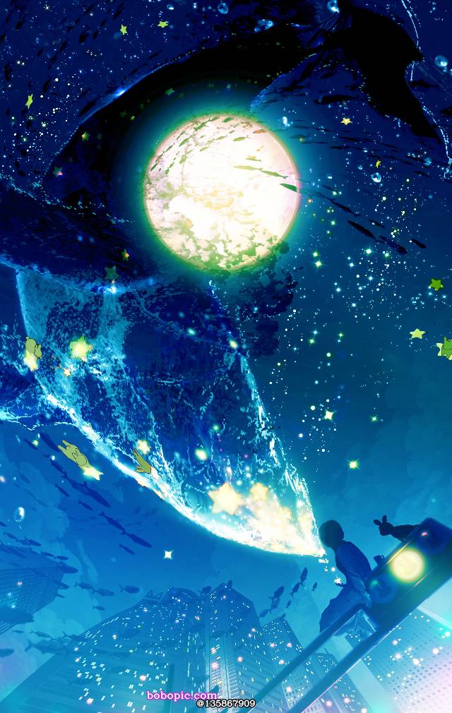 moon, moon viewing, night sky, 风景, 原创, background