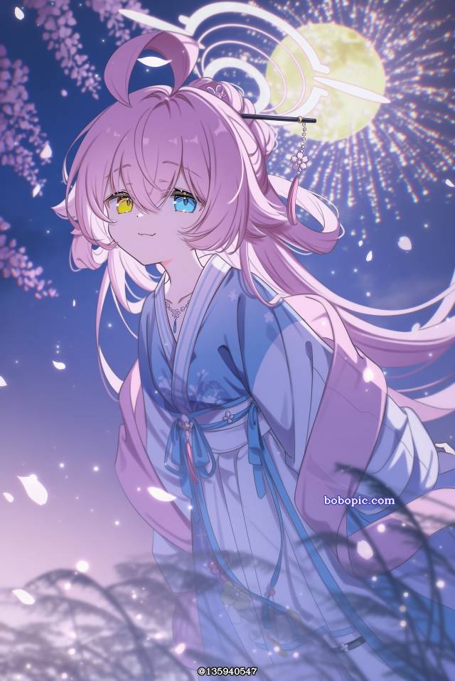 AI 画作, 女孩子, 萝莉, 碧蓝档案, Takanashi Hoshino, Hanfu, Mid-Autumn Festival