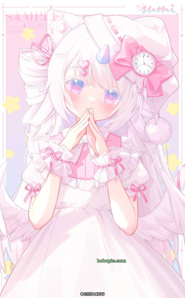 女孩子, 萝莉, 猫耳, 白发, long white hair