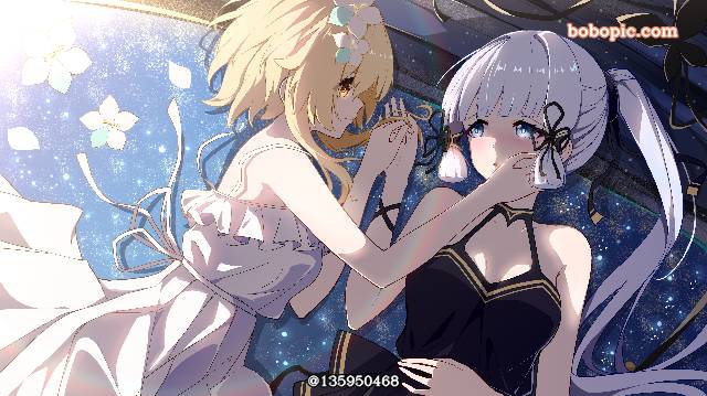 painting, drawing on board, Genshin Impact, girl, Ayaka Kamisato, Lumine, yuri, doujin, formal dress