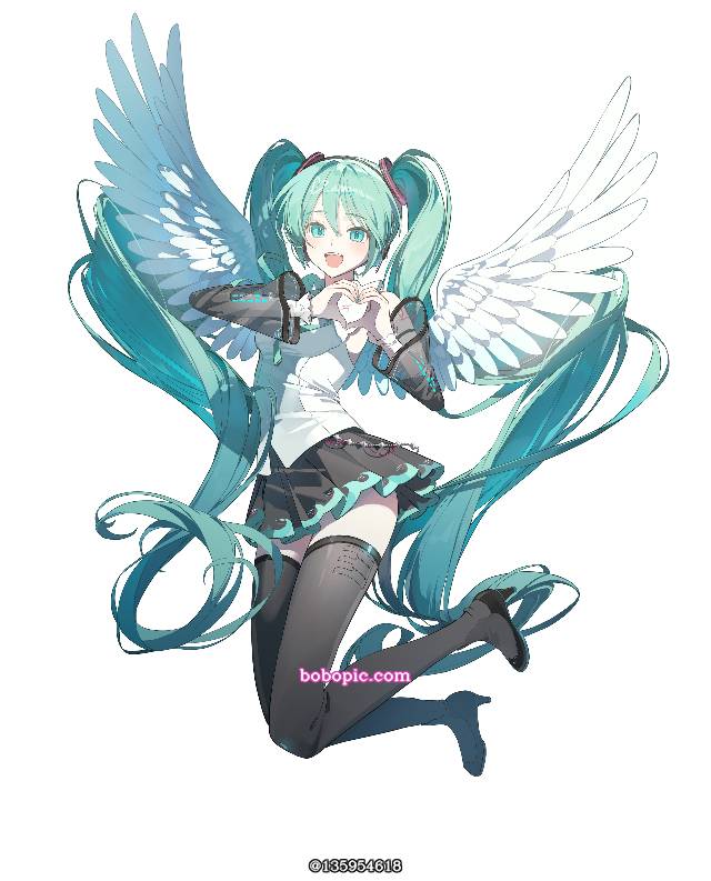 初音未来, Vocaloid, 插画, 这个初音真美好