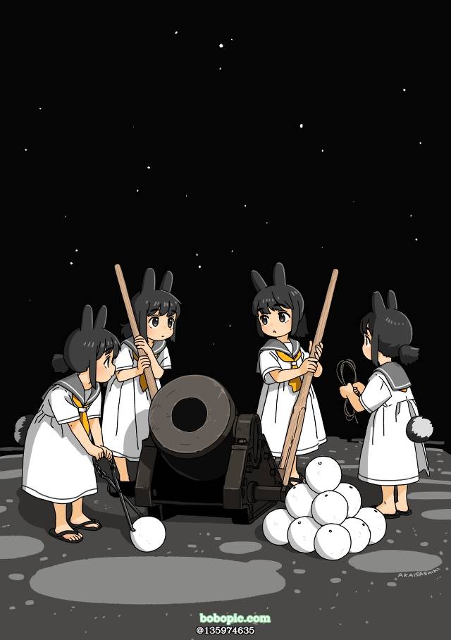 cannon, bunny ears, 原创100收藏, Original 500+ bookmarks