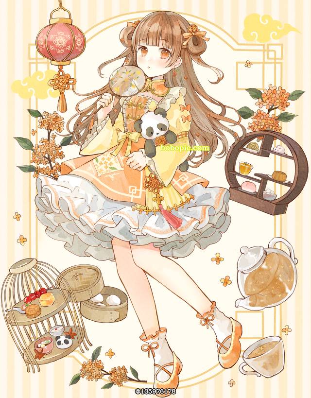 女孩子, 原创, 原创, 中华, China, lolita, Mid-Autumn Festival