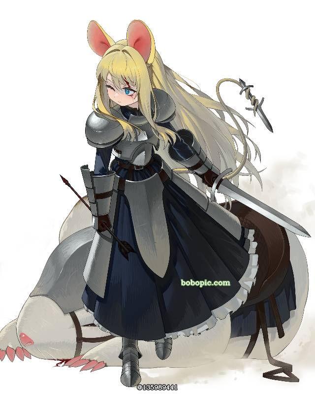 女孩子, 奇幻, 骑士, 兽耳