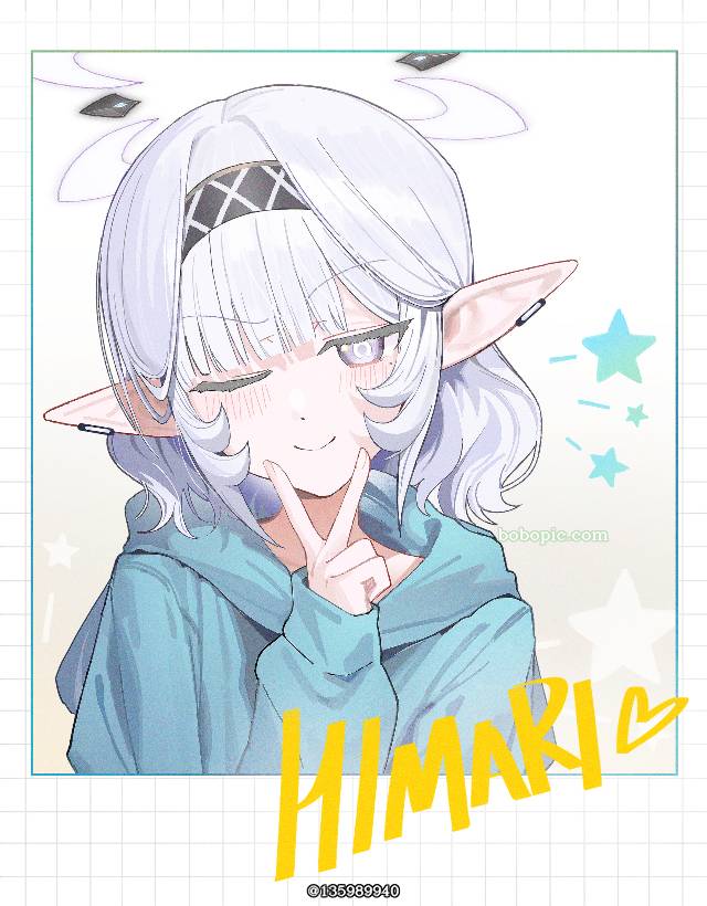 碧蓝档案, 明星日鞠, 精灵耳, casual clothes, 连帽衫