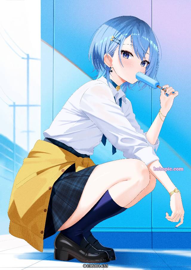 Suisei Hoshimachi, Hoshimachi Suisei fanart, Hololive, 虚拟主播, Virtual Youtuber 100+ bookmarks, 美甲