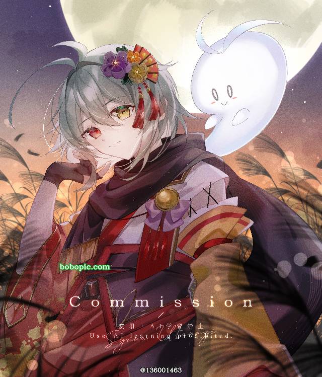 一张Skeb,商业绘图,和服绘画图片