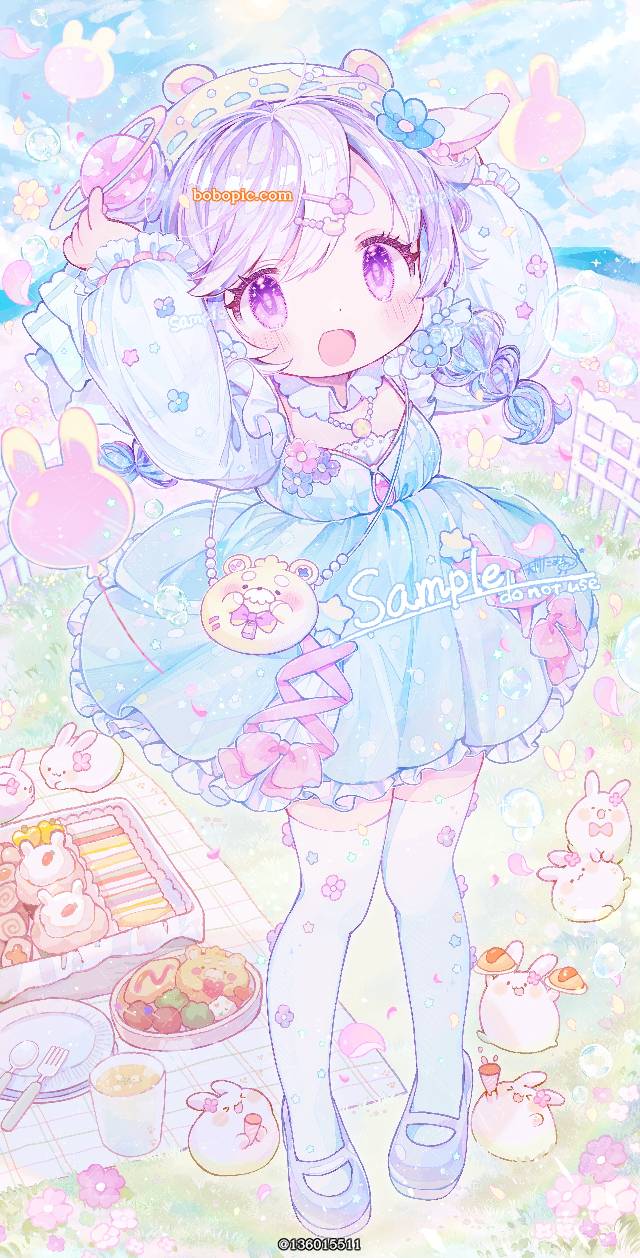 原创, 可爱, young girl, 商业绘图, bunny ears