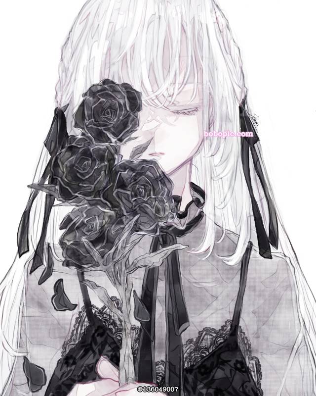 原创, 原创, black and white, rose