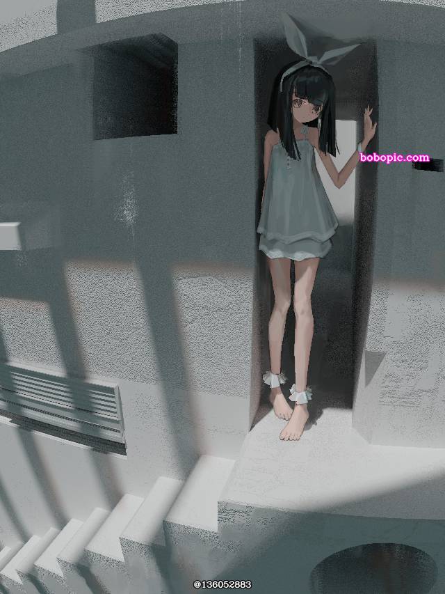 original, 风景, 女孩子, illustration, background, 建筑