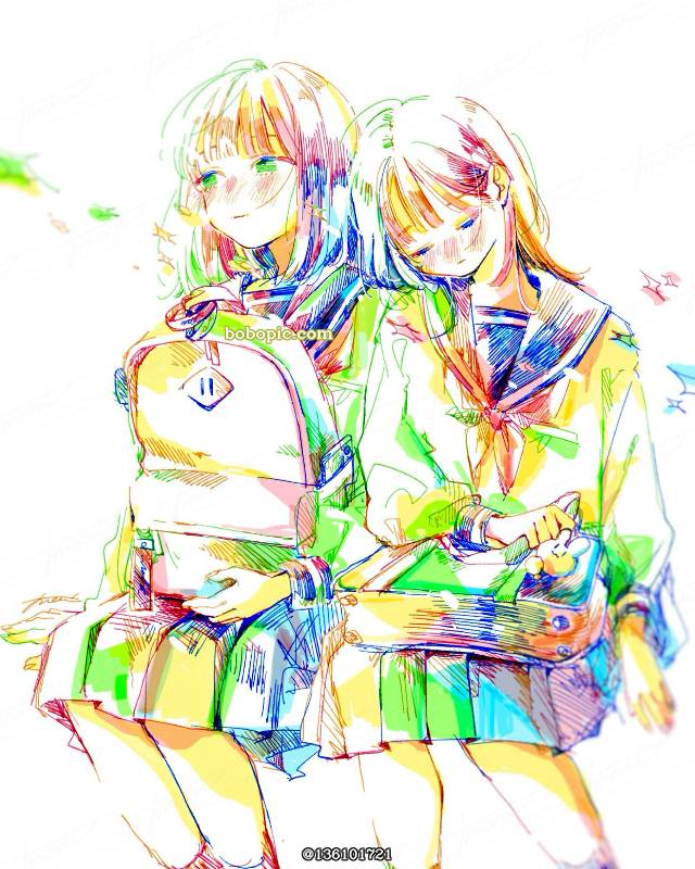 原创, 女孩子, 水手服, 手绘, uniform