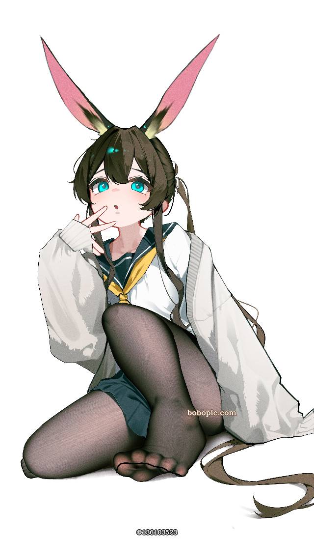 Arknights, 明日方舟, 黑丝袜, Amiya, 阿米娅（明日方舟）, 脚指, 黑裤袜, young girl, 女孩子