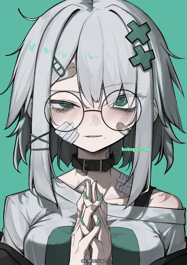 原创, 女孩子, round glasses