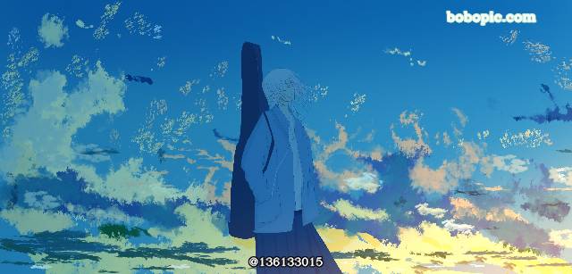 小女孩,日没,风景图片