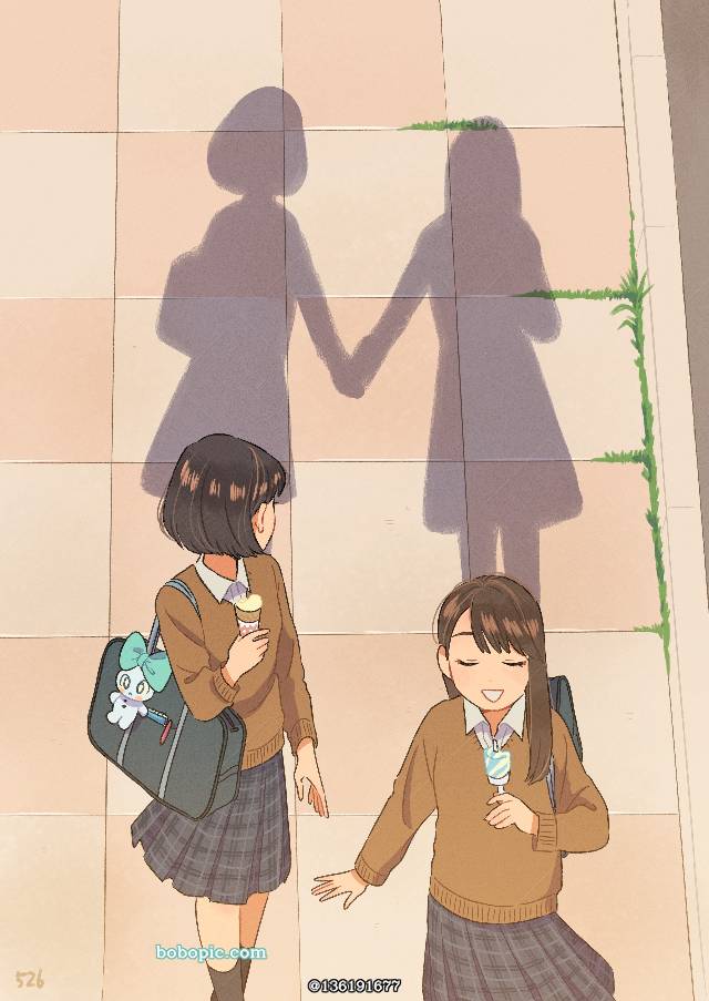 原创, 原创, 插画, 女孩子, 女高中生