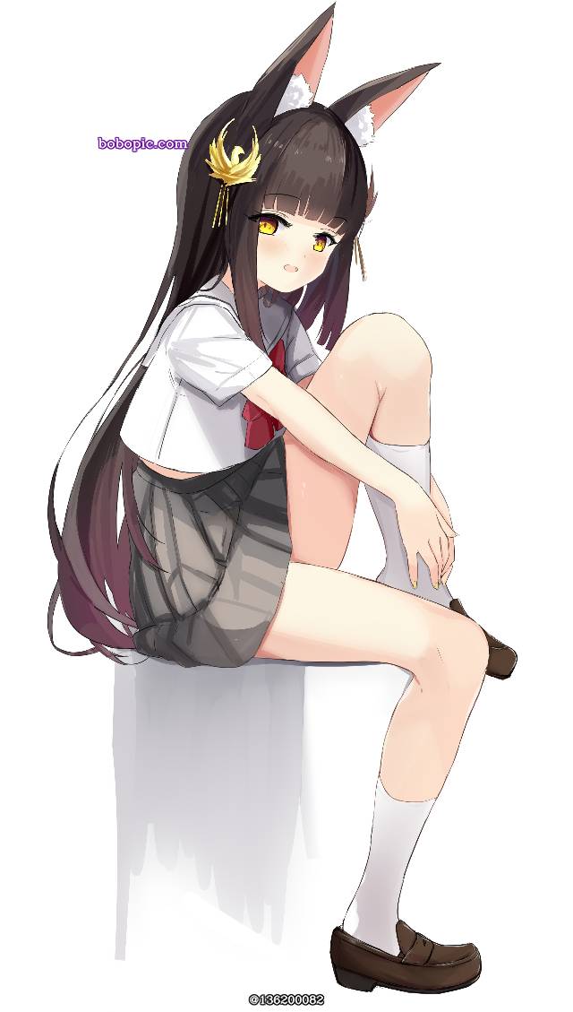 长门（碧蓝航线）, Azur Lane, fox ears, foxgirl, 碧蓝航线, Azur Lane 500+ bookmarks