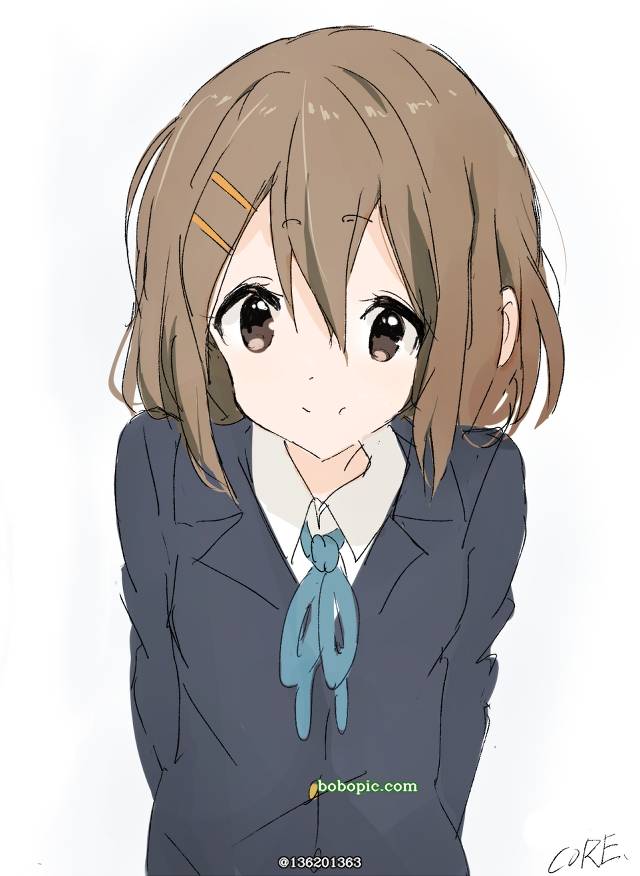 轻音少女, 平泽唯, 女孩子, young girl, uniform
