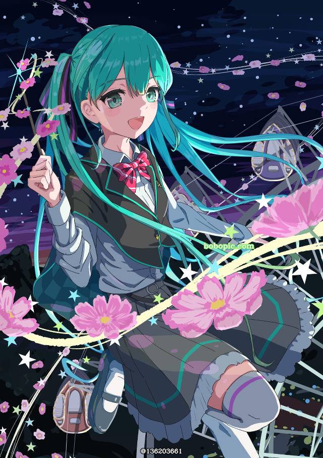 初音未来, 女孩子, Hatsune Miku, 双马尾
