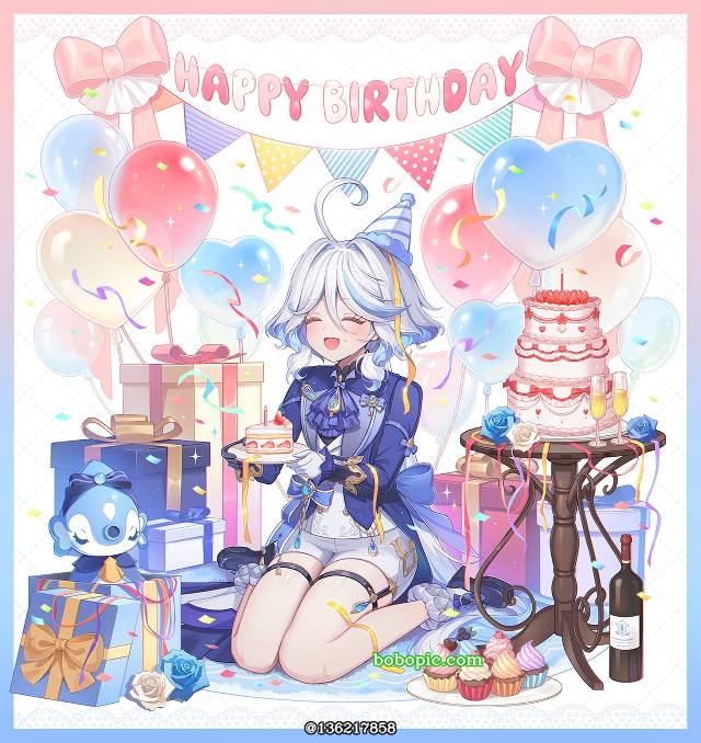 女孩子, young girl, Genshin Impact, 芙宁娜, 芙宁娜（原神）, 太美了, 生日