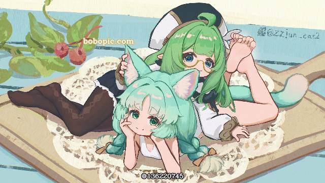 我家孩子,猫娘,猫耳,腿,黑丝图片