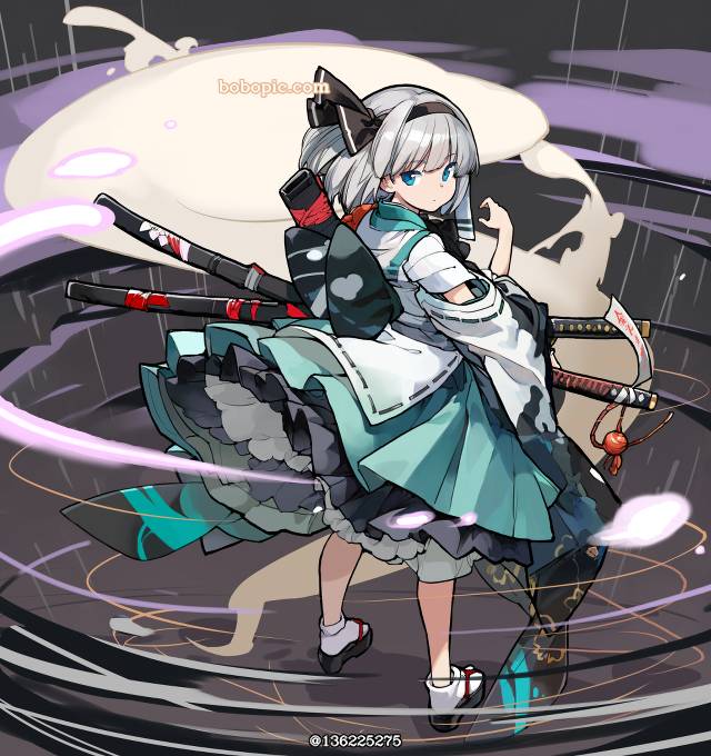 女孩子, 东方, 妖梦, 魂魄妖梦