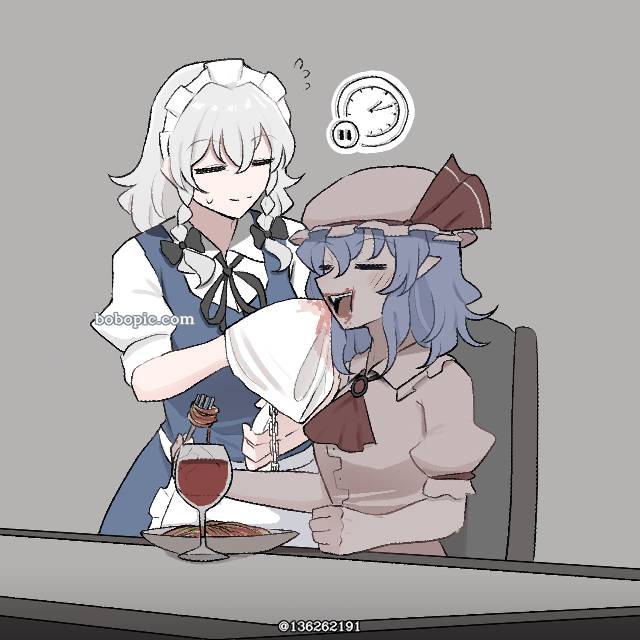 东方Project, 东方, sakuya izayoi, 蕾米莉亚·斯卡蕾特