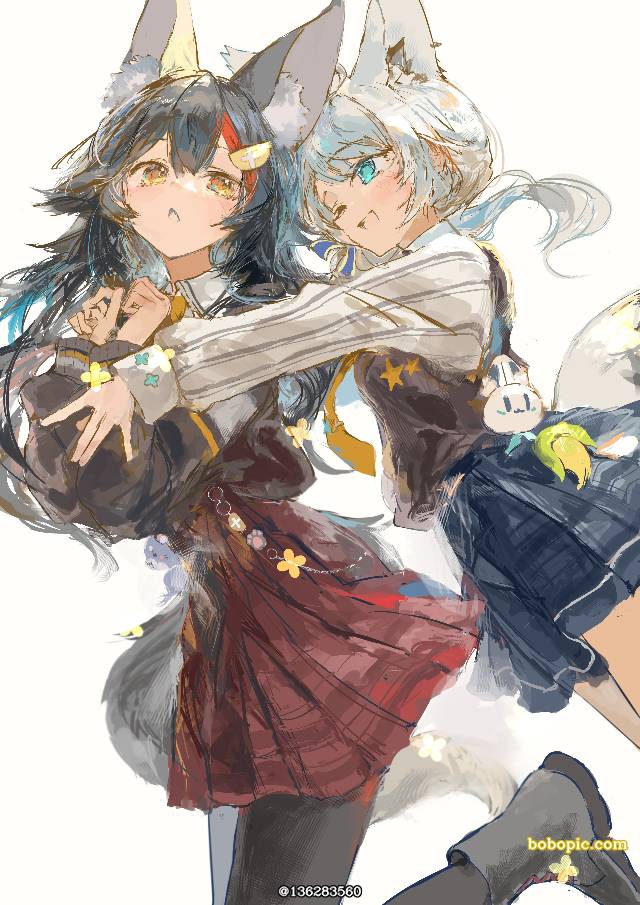 Ookami Mio fanart, 白上吹雪同人, Hololive, 虚拟YouTuber 500收藏