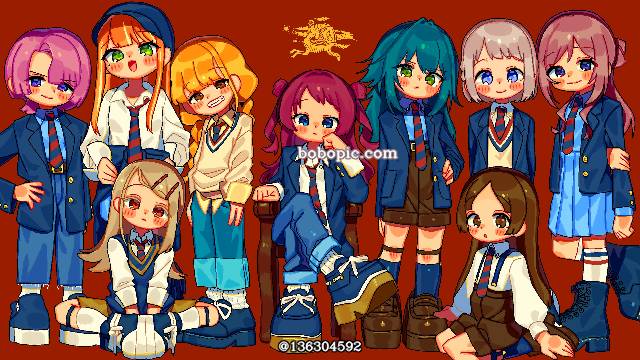 Rinami Himesaki, Hiro Shinosawa, Sumika Shiun, China Kuramoto, Lilja Katsuragi, Mao Arimura, Kotone Fujita, Temari Tsukimura, Saki Hanami, Gakuen IDOLM@STER