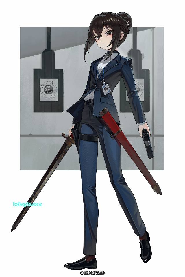 女孩子, 西装, 修女, 商业绘图, 黑发
