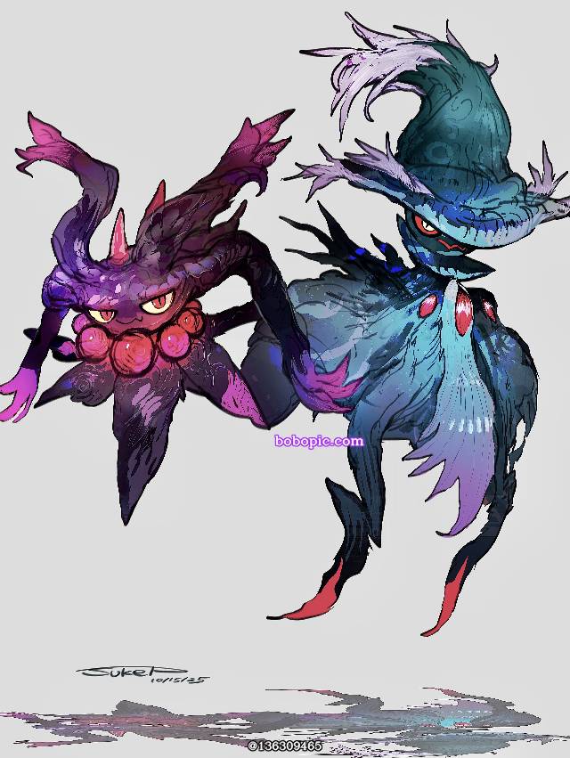 振翼发, mismagius, 精灵宝可梦, 口袋妖怪, 厚涂