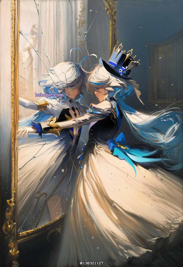 女孩子, Genshin Impact, 芙卡洛斯, 芙宁娜, AI 画作