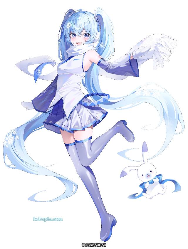 初音未来, 女孩子, young girl, 雪未来