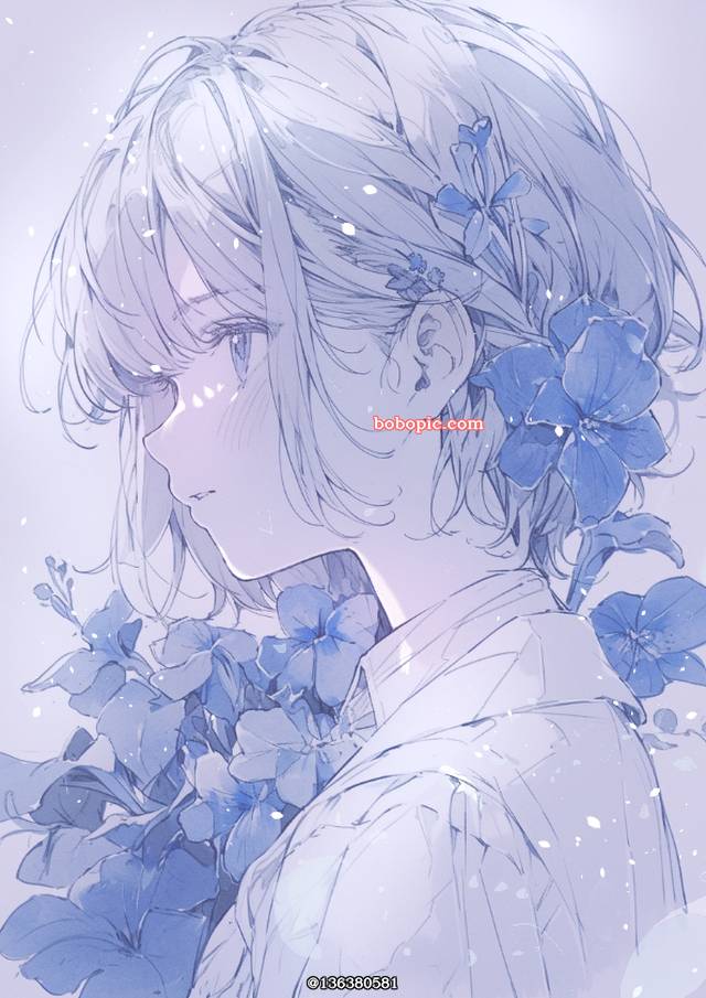 线稿, purple, 蓝, 原创, 插画