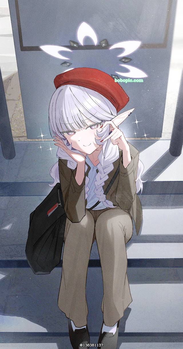 碧蓝档案, 明星日鞠, 精灵耳, casual clothes
