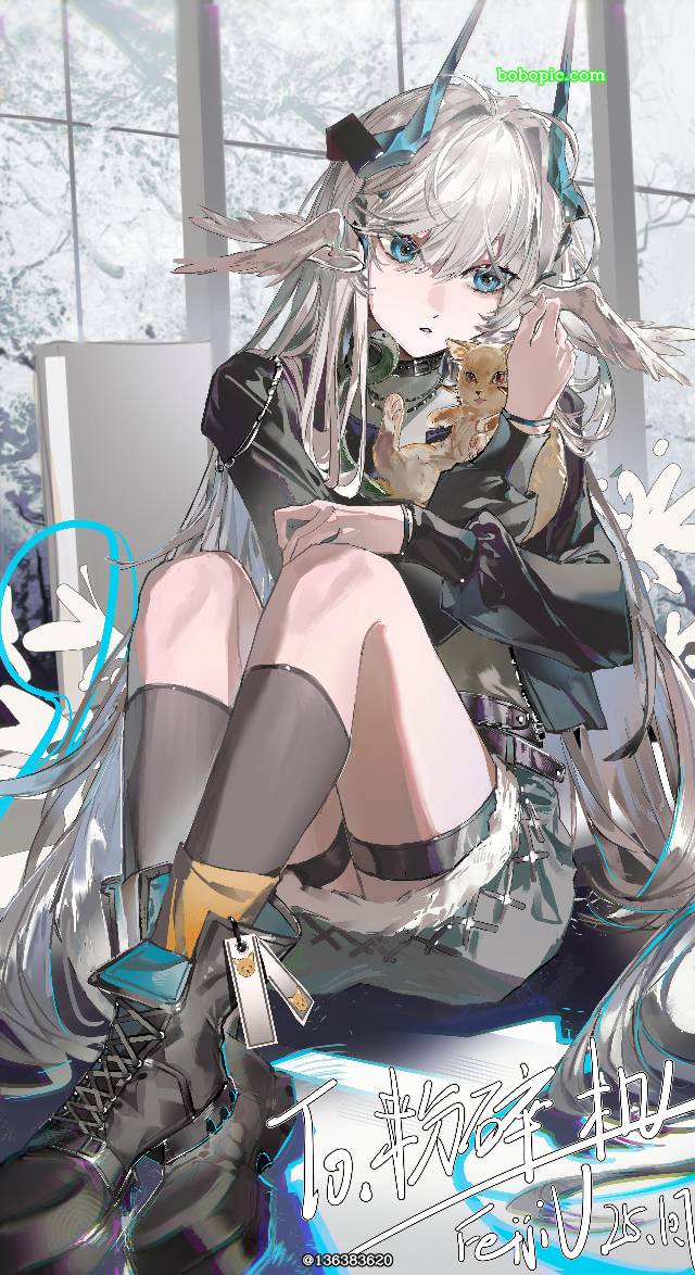 女孩子, young girl, White Hair
