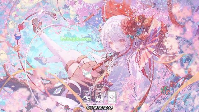 requested illustration, 女孩子, 樱, 伞