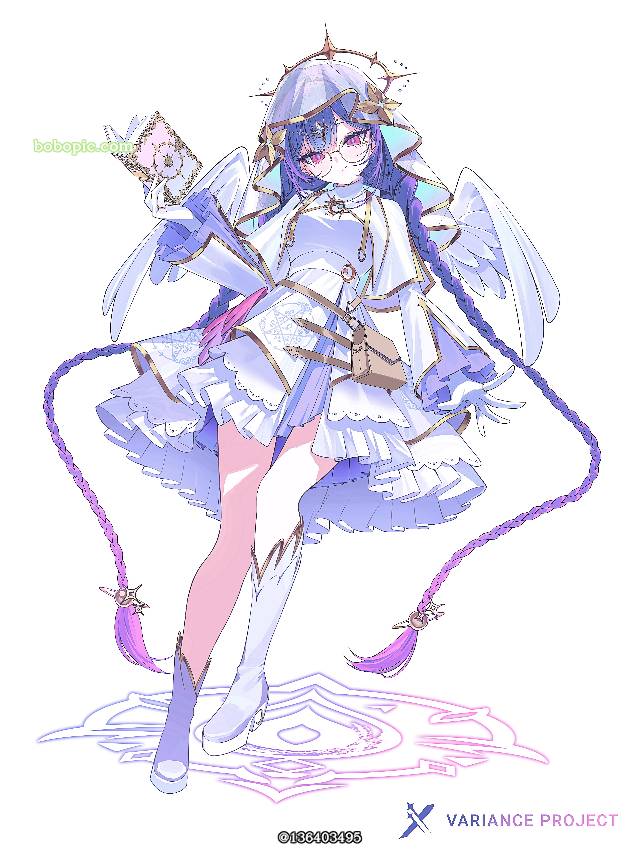 立绘, 女孩子, 原创, 虚拟主播, 商业绘图, 我家孩子, 眼镜, 蝴蝶