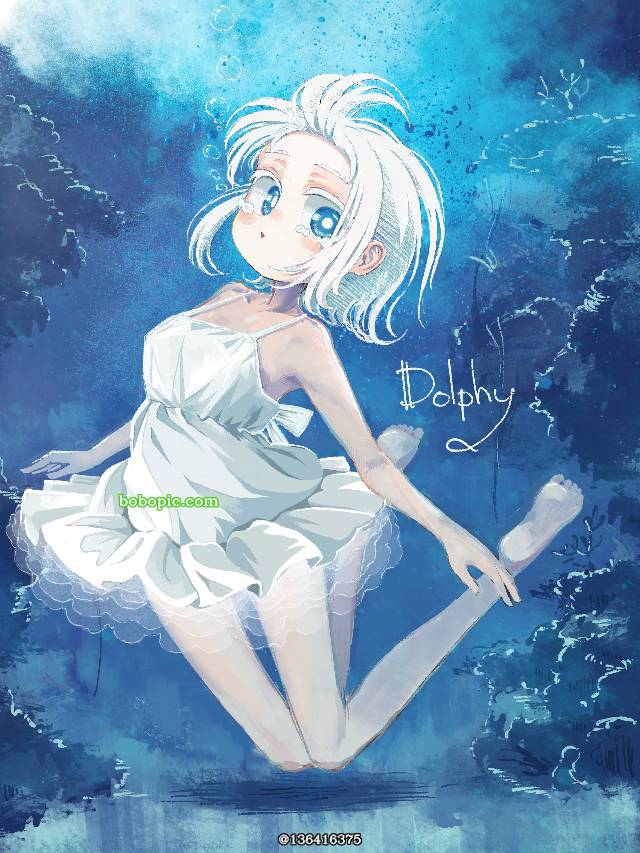 原创, 女孩子, 泳装, white dress, 水下