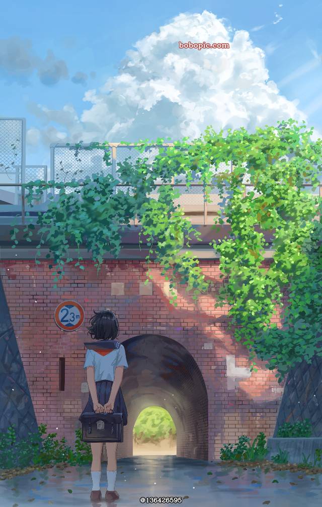 风景, background, 女孩子