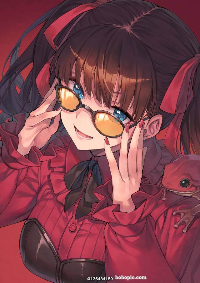 原创, 女孩子, frog, sunglasses, 美甲