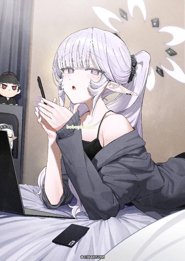 碧蓝档案, 明星日鞠, 精灵耳, casual clothes, 调月莉音